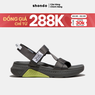 Giày Sandals Nam Nữ Unisex Shondo F7 Racing Đế Xám Phối Xanh Dạ Quai Xám F7R2020