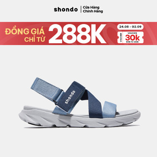 Giày Sandals Nam Nữ Unisex Shondo F6 Sport Ombre Quai Xanh Dương Đế Xám F6S2130