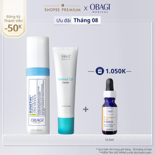 Bộ đôi Kem chống lão hóa Obagi Retinol 1.0 28g và Kem dưỡng phục hồi Obagi Clinical Kinetin+ Hydrating Cream 50ml