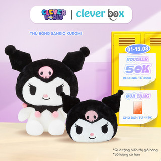 Thú bông sanrio kuromi size s/m/l, gối bông, gối tựa lưng mặt kuromi tagger lông mềm mịn clever box