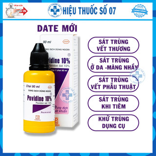 Dung dịch Povidine 10% Pharmedic sát trùng, sát khuẩn vết thương (90ml)