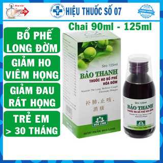 Siro ho Bảo Thanh Hoa Linh hỗ giảm ho chai 90ml - 125ml