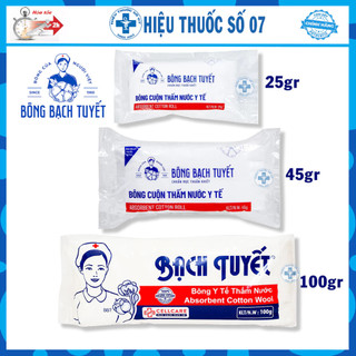 Bông gòn y tế Bạch Tuyết gói 25g/45g/100g - Dùng chăm sóc cá nhân và chăm sóc y tế