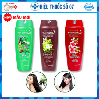 Dầu gội dược liệu Thái Dương 3, 7, Chai 200ml - Chống Rụng Tóc, Dưỡng Tóc Mềm Mượt, Hết Gàu, Xơ Ngứa ( Gội và Xả )