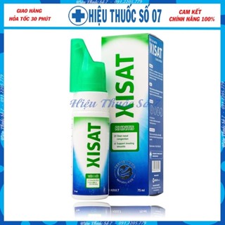 Xịt mũi XISAT chai 75ml, Nước biển sâu XISAT hỗ trợ VIÊM MŨI (chai xanh lá)