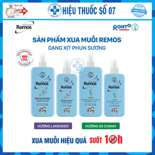Remos xịt muỗi dùng cho người lớn và trẻ em trên 4 tuổi đủ đủ các mùi chai 60ml - 150ml