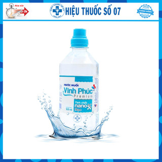 Nước súc miệng, Nước muối sinh lý Vĩnh Phúc Premium tinh chất nano bạc, chai 500m/1000ml (mẫu mới)