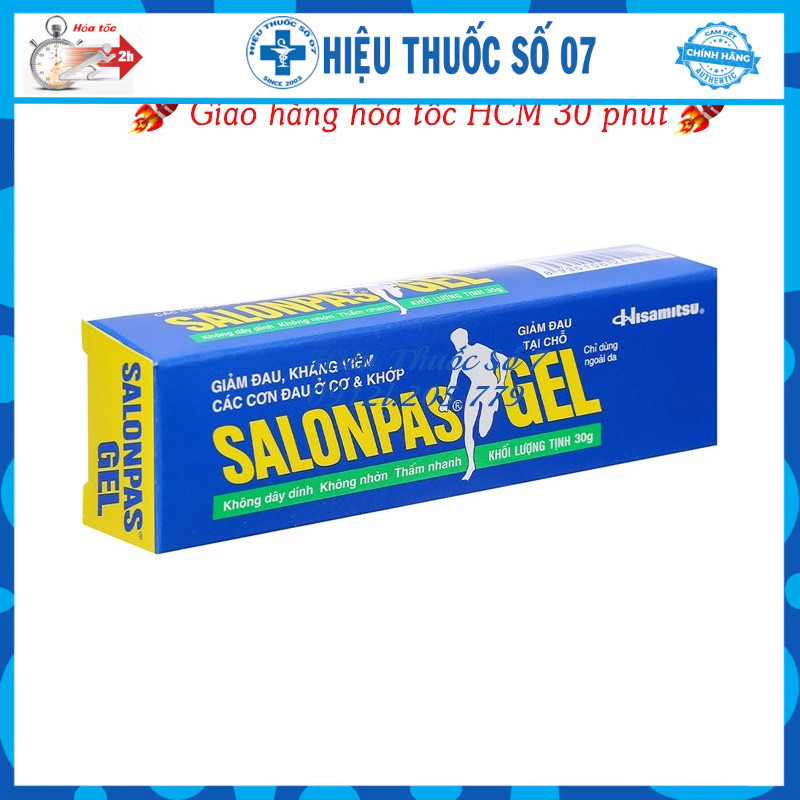 Salonpas Gel giúp giảm đau nhức cơ, xương khớp tuýp 30g