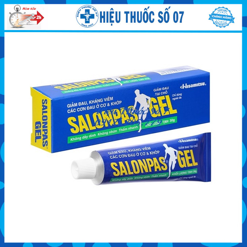 Salonpas Gel giúp giảm đau nhức cơ, xương khớp tuýp 30g
