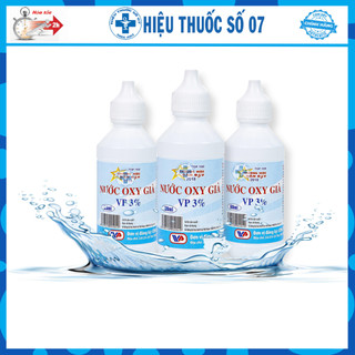 Combo 3 chai nước oxy già VP 3% hỗ trợ làm sạch vết thương (60ml)