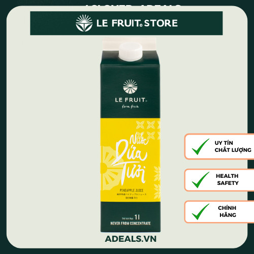 (Chính hãng) Le Fruit Nước ép Nước dứa tươi (Pineapple juice) -1L