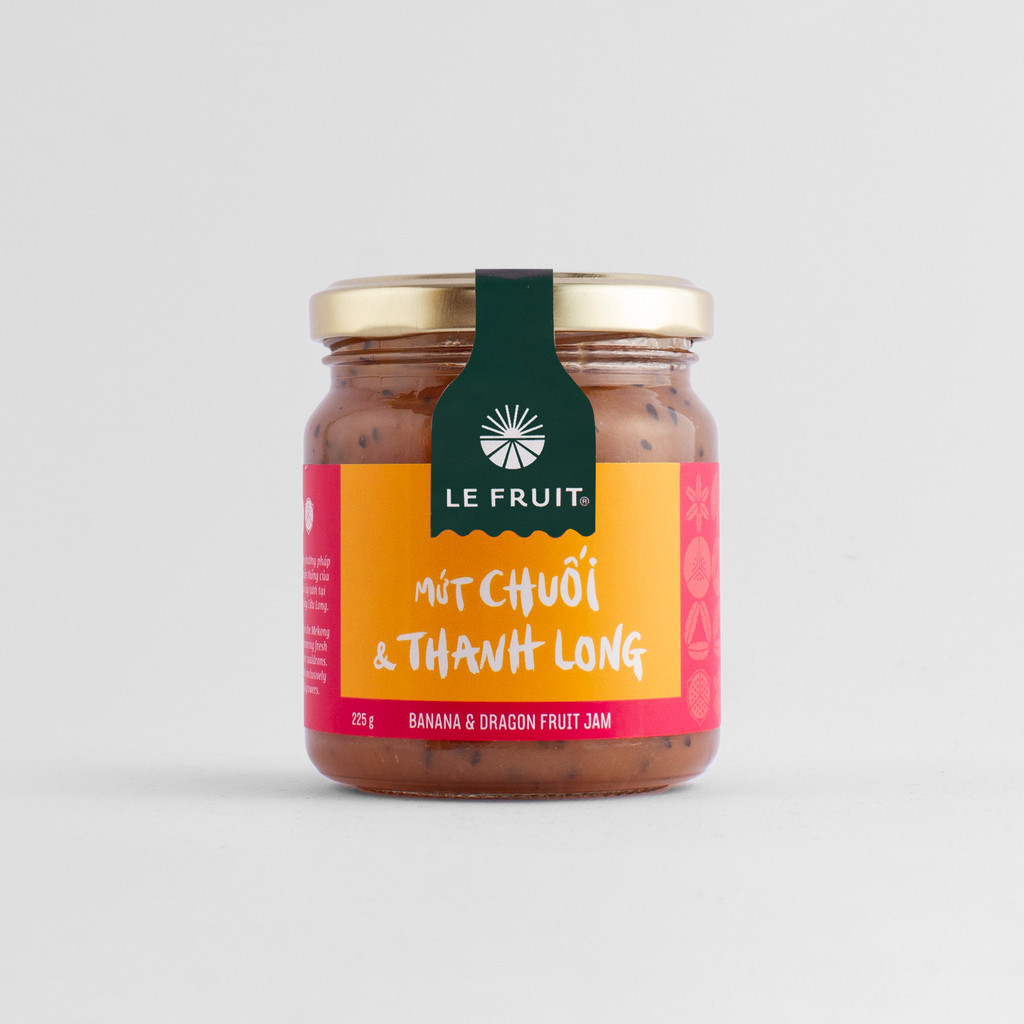 (Chính hãng) Le Fruit Mứt chuối-thanh long (Banana-Dragon jam) -225gr #LEFRUIT)