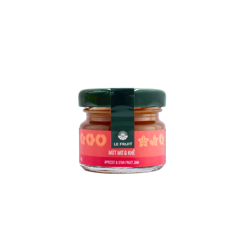 (Chính hãng) Le Fruit Mứt mơ khế (Apricot-Starfruit jam) -30gr #LEFRUIT)
