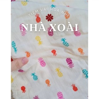Vải hoa xô Muslin 4LClover xốp mềm, may khăn tắm, quần áo cho bé