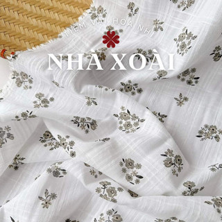 Vải linen hoa nhí, vải trang tri, may vá, làm đồ handmade