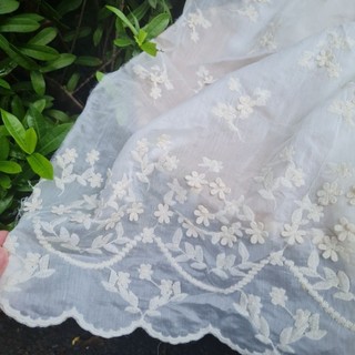 Vải linen thô hoa nhí, may quần áo , trang trí, may rèm