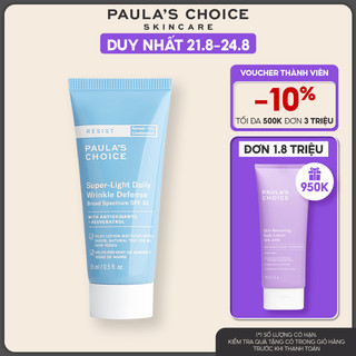 Kem chống nắng đa năng Paula’s Choice SuperLight Daily Wrinkle Defense SPF30 15ml 7767