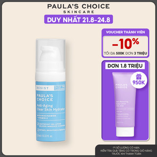 Kem dưỡng ẩm mềm mịn cho da nhạy cảm và lão hóa Paula's Choice Resist Anti-Aging Clear Skin Hydrator 10ml 7697