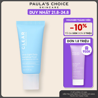 Kem chống nắng dạng sữa siêu nhẹ dành cho da mụn Paula’s Choice Clear Ultra-Light Daily Fluid SPF 30 15 ml 6137