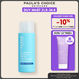 Dung dịch tẩy da chết ngăn ngừa mụn sưng viêm chuyên sâu Paula’s Choice Clear Extra Strength - 30ml 6216