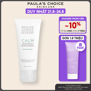 Kem dưỡng ẩm ngăn ngừa lão hóa, phục hồi da khô nhạy cảm Paula's Choice Calm Restoring Moisturizer 60ml 9140