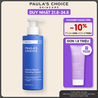 Sữa rửa mặt dưỡng ẩm tối ưu Paula's Choice Optimal Result Hydrating Cleanser 190ml 7600