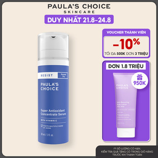 Tinh chất ngăn ngừa lão hóa chuyên sâu cho da khô Paula's Choice Resist Super Antioxidant Concentrate Serum 30ml 7640