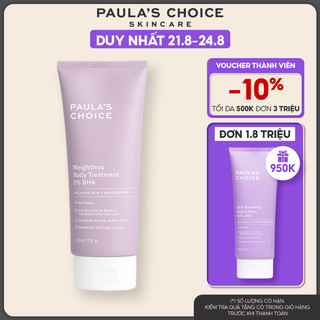 Kem dưỡng thể ngừa viêm lỗ chân lông 2% BHA Paula's Choice Weightless Body Treatment 2% BHA  210ml mã 5700