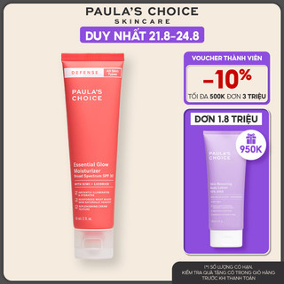 Kem dưỡng tái tạo da chống nắng phổ rộng SPF 30 Paula's Choice Defense Essential Glow Moisturizer SPF30 60ml 2230