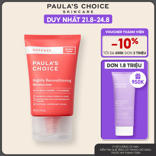 Dưỡng ẩm ban đêm khôi phục vẻ tươi trẻ cho làn da Paula's Choice Defense Nightly Reconditioning Moisturizer 60ml 2220