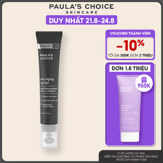 Kem mắt xóa nhăn, ngăn ngừa quầng thâm, kèm đầu massage Paula’s Choice Resist Anti-Aging Eye Gel 15ml 2140