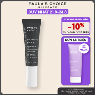 Tinh chất ngăn ngừa mụn đầu đen và bã nhờn 9% BHA Paula's Choice Skin Perfecting BHA 9 (9% Salicylic Acid) 9ml Mã 7730