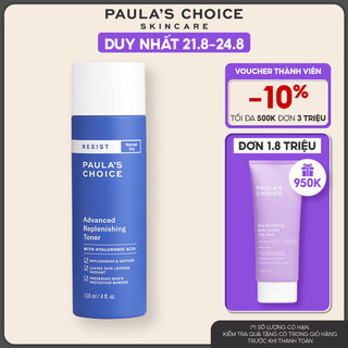 Nước hoa hồng cân bằng bổ sung độ ẩm tức thời Paula's Choice Resist Advanced Replenishing Toner 118ml 7670
