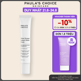 Kem kiểm soát dầu, giảm thiểu lỗ chân lông Paula's Choice Shine Stopper Instant Matte Finish 30ml Mã: 3600