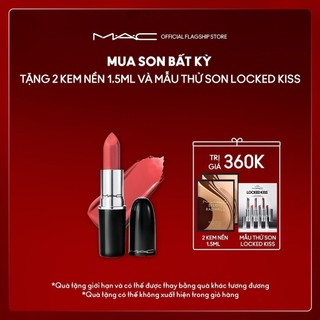 Son thỏi MAC Lustreglass Sheer Shine 3g hiệu ứng lấp lánh mờ nhẹ và lâu trôi