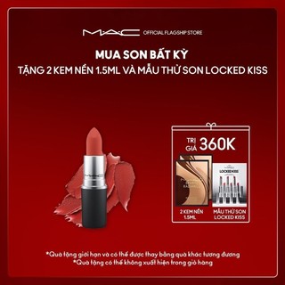Son thỏi MAC Powder Kiss Lipstick 3g chứa thành phần dưỡng ẩm hiệu ứng mờ lì - Sản phẩm bán chạy