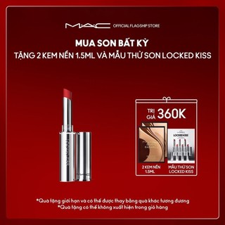  Son lì MAC Locked Kiss 24hr Lipstick chống nước, không trôi, hiệu ứng lì, nhẹ tênh khóa màu trên môi