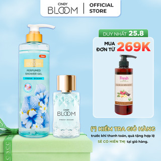 [25.8 - ĐƠN TỪ 269K - CÓ QUÀ 0Đ] Combo Sữa tắm 640g + Nước hoa Cindy Bloom 30ml Fresh Ocean hương năng động trẻ trung