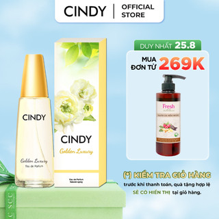 [25.8 - ĐƠN TỪ 269K - CÓ QUÀ 0Đ] Nước hoa nữ Cindy Golden Luxury mùi hương sang trọng quyến rũ 50ml