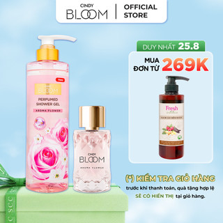 [25.8 - ĐƠN TỪ 269K - CÓ QUÀ 0Đ] Combo Sữa tắm nước hoa 640g + Nước hoa Cindy Bloom Aroma Flower 30ml hương ngọt ngào