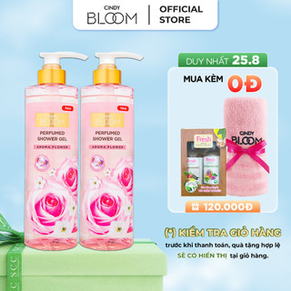 [25.8 | MUA LÀ CÓ QUÀ] Combo 2 Sữa tắm nước hoa Cindy Bloom Aroma Flower hương ngọt ngào nữ tính 640g/chai