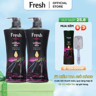 [25.8 | MUA LÀ CÓ QUÀ] Combo 2 chai Dầu gội Fresh chiết xuất Bồ kết Suôn mượt óng ả 650g/chai