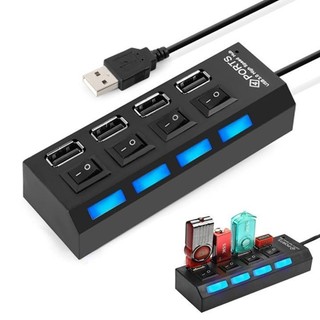 Hub Usb 4 port Có Công Tắc và đèn LED