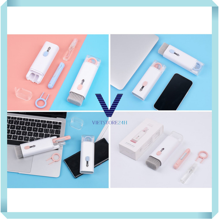 Bộ Dụng Cụ Vệ Sinh Đa Năng 7 in 1 Siêu Nhỏ Gọn Macbox