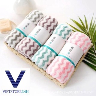 Khăn lau mặt hàn quốc kẻ sọc