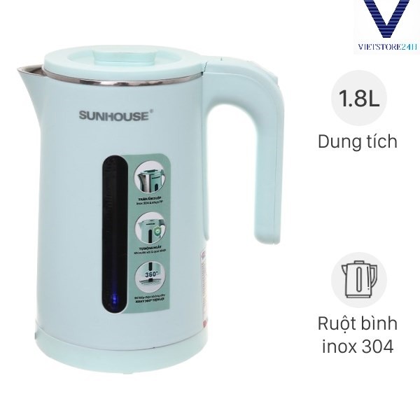 BÌNH ĐUN SIÊU TỐC 1.8L SUNHOUSE 1351 CAO CẤP ( Màu Ngẫu Nhiên)