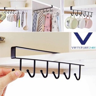Giá treo 6 móc kẹp tủ tiện dụng
