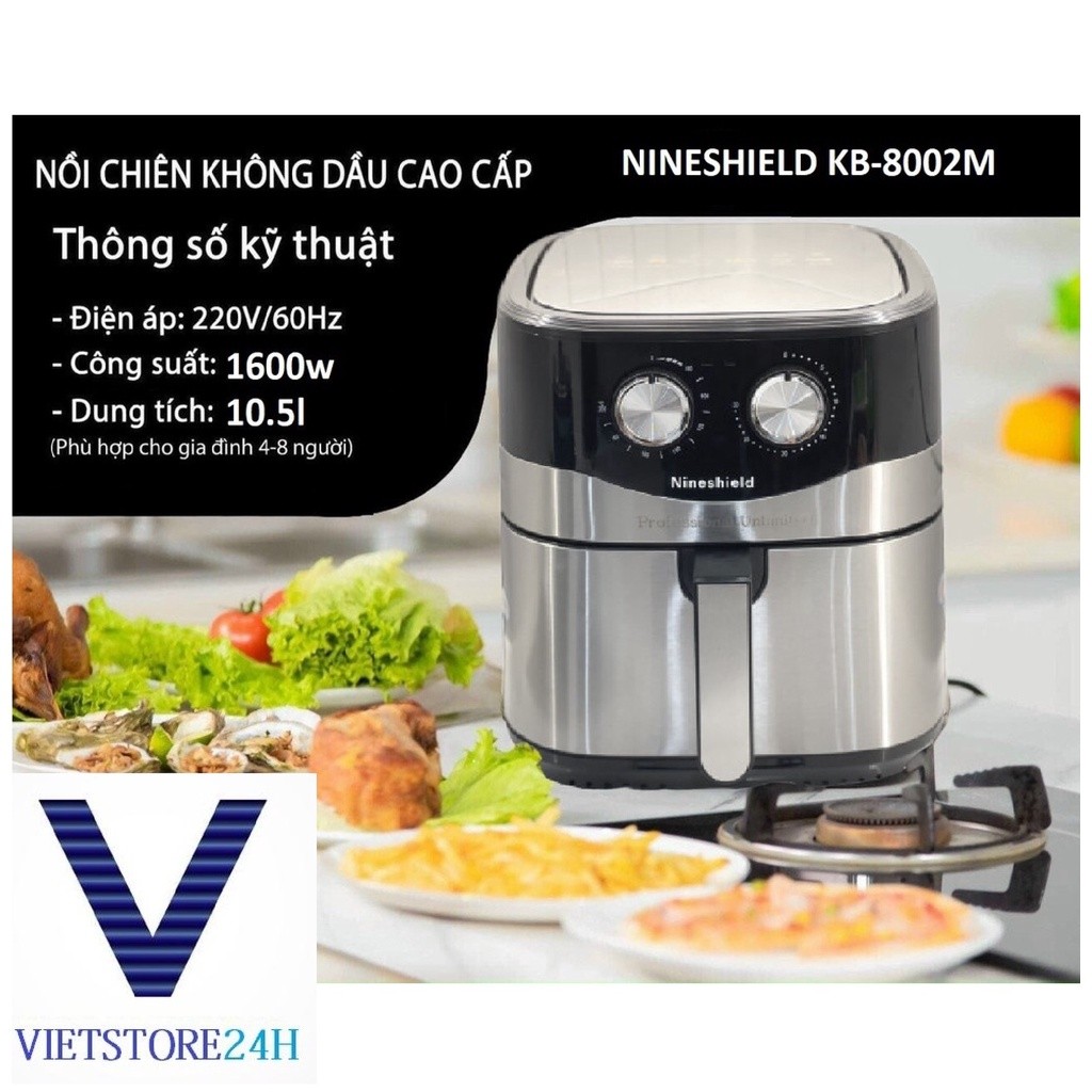 Nồi chiên không dầu 10,5 lít  NINE SHIELD KB-8002M