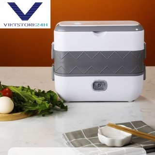 Hộp cơm hâm nóng 2 tầng 4 ngăn bucook dfh-c02 dung tích 2l 200w