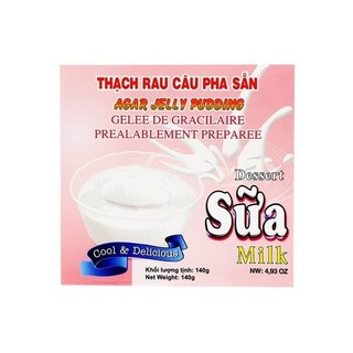Thạch rau câu pha sẵn Pudding hương Sữa 140g (Hộp) - TTT056